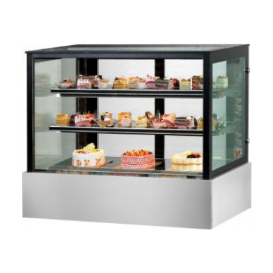 Bonvue Black Trim Square Glass Cake Display 1500mm