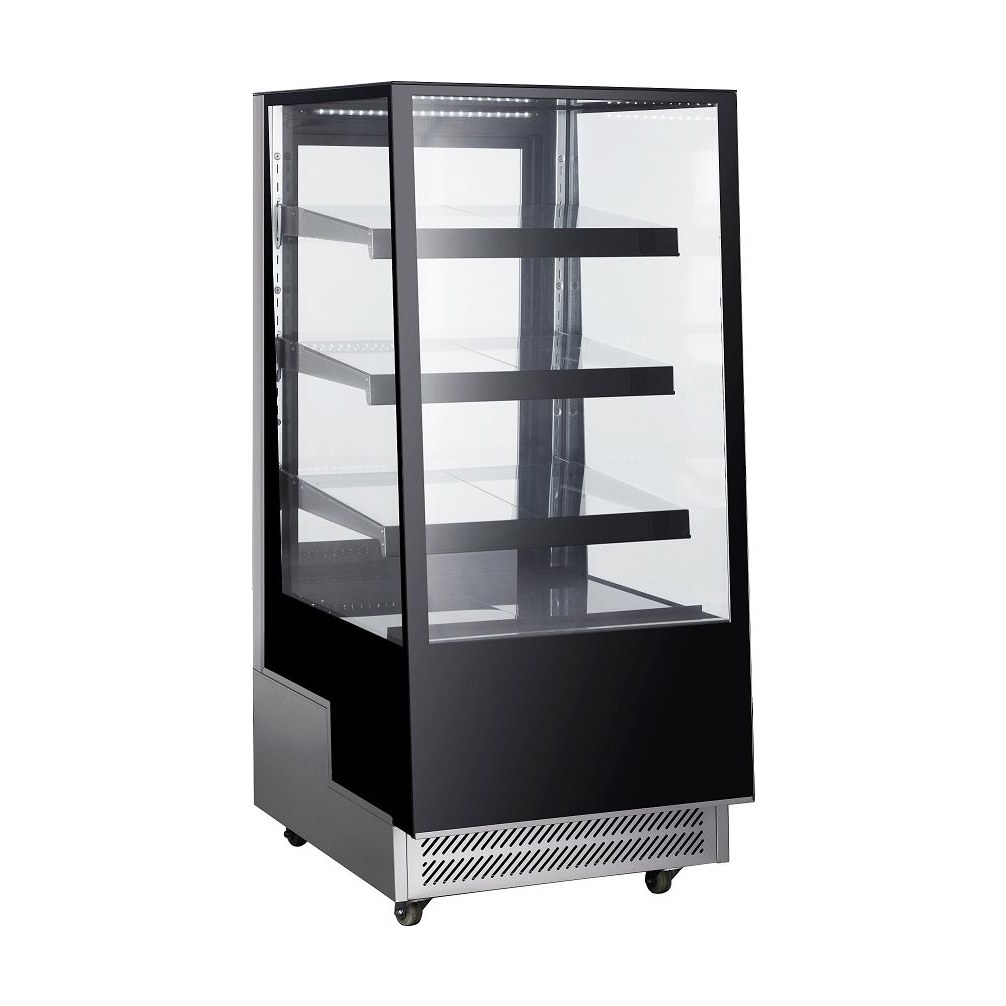 Four Tier Free Standing Cold / Chilled Display Cake Fridge Case - 650mm