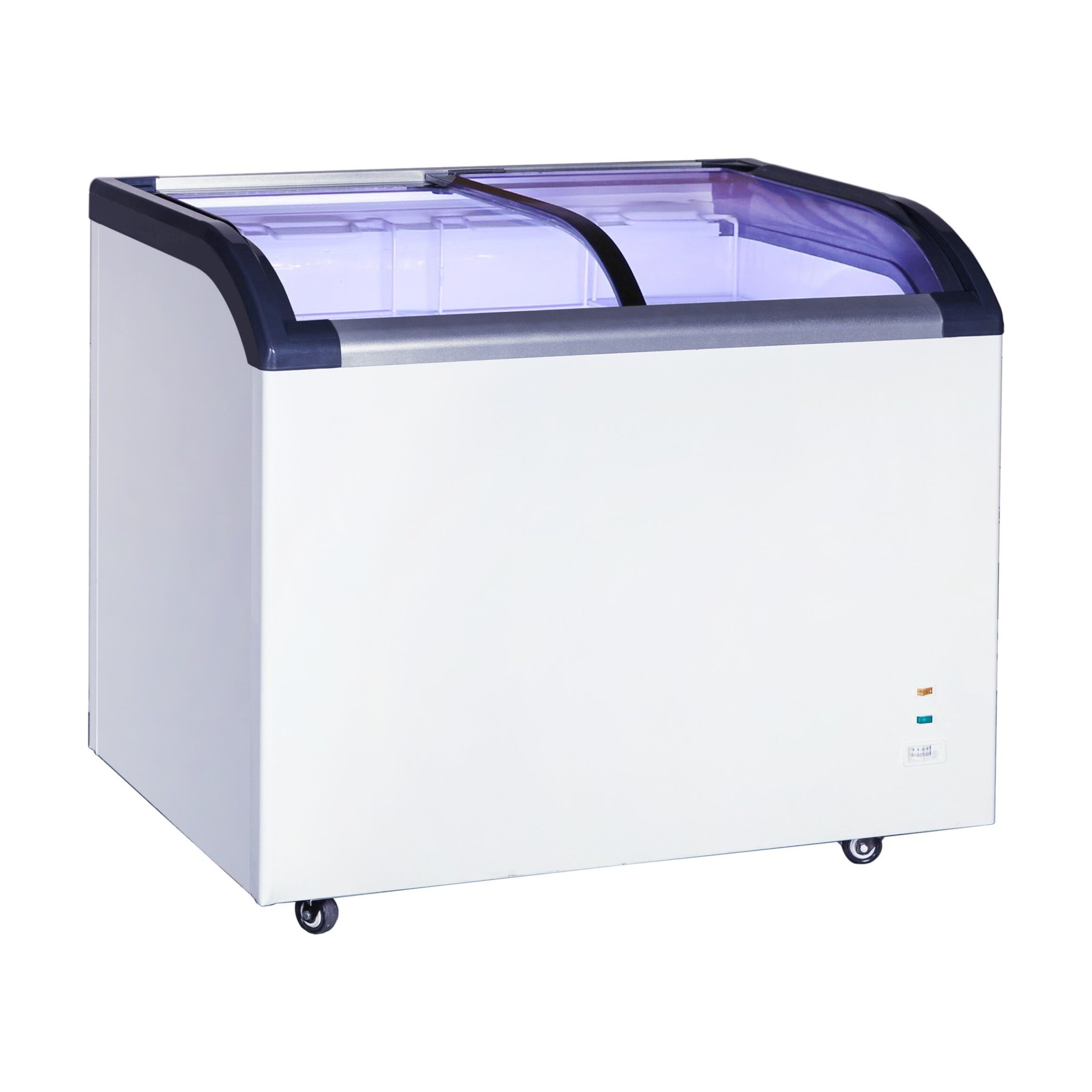 Commercial Glass Chest Freezers - Two Sliding Door - Display Chest Freezer - 273L