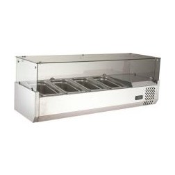 FED-X Flat Glass Salad Bench - XVRX2000/380