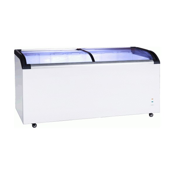 Commercial Glass Chest Freezers - Two Sliding Door - Display Chest Freezer - 545L