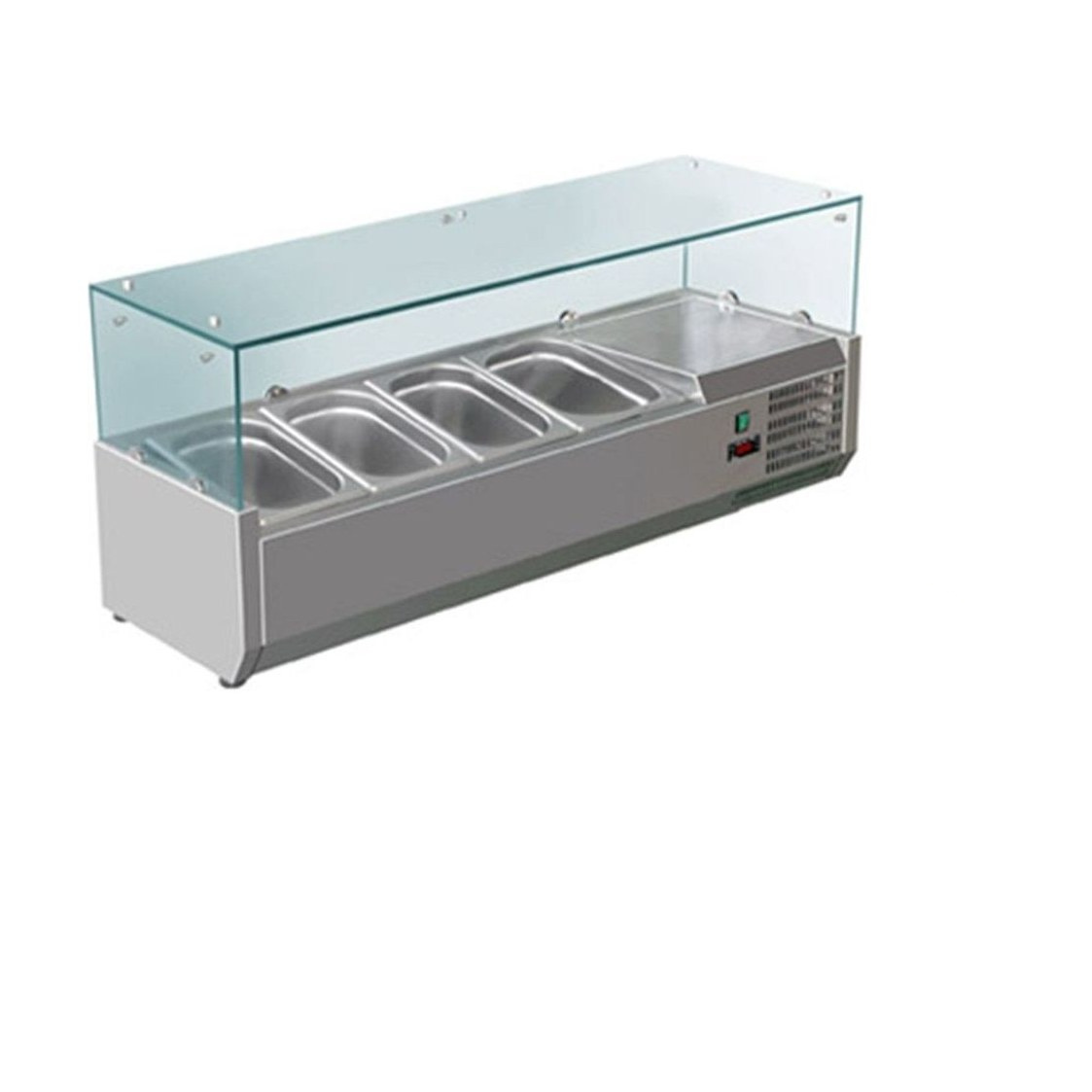 FED-X Flat Glass Salad Bench - XVRX1200/380