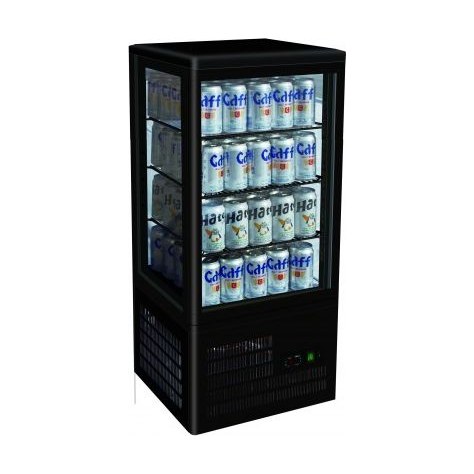 Four Sided Countertop Display Fridge Black