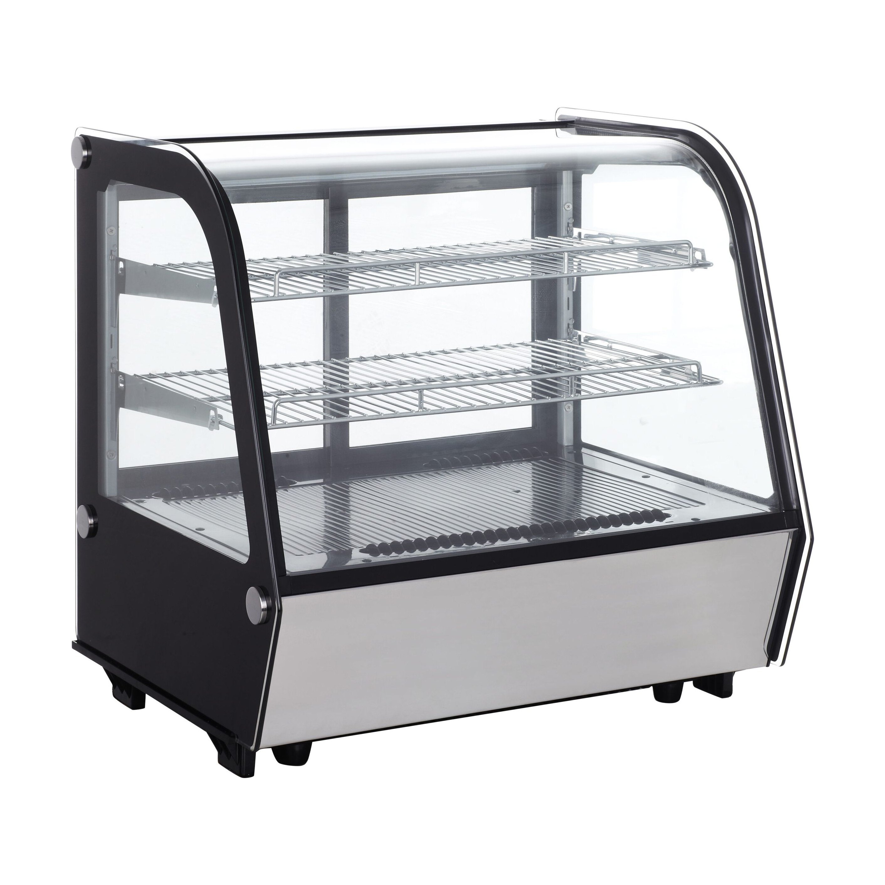 Countertop Curved Glass Cake And Food Display Fridge / Showcase - 120L