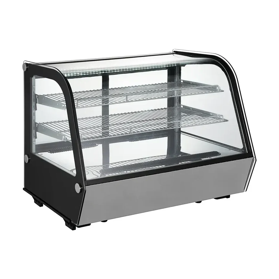 Benchtop Curved Glass Cake And Food Display Fridge / Showcase - 160L
