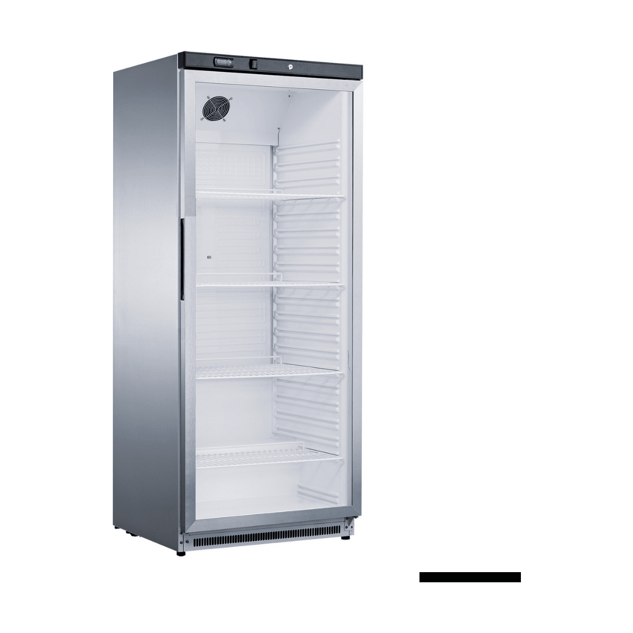 Fed-X Stainless Steel Upright Static Display Fridge XR600SG
