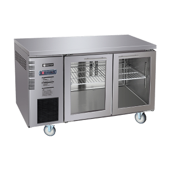 Under Bench Glass Door Fridge 1200mm/CUR12-2SG-600(600mm depth)