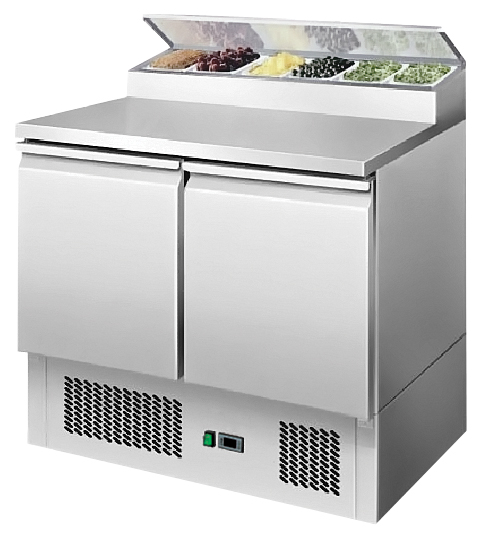 Atosa 2 Doors Open Top Saladette Fridge W 900mm