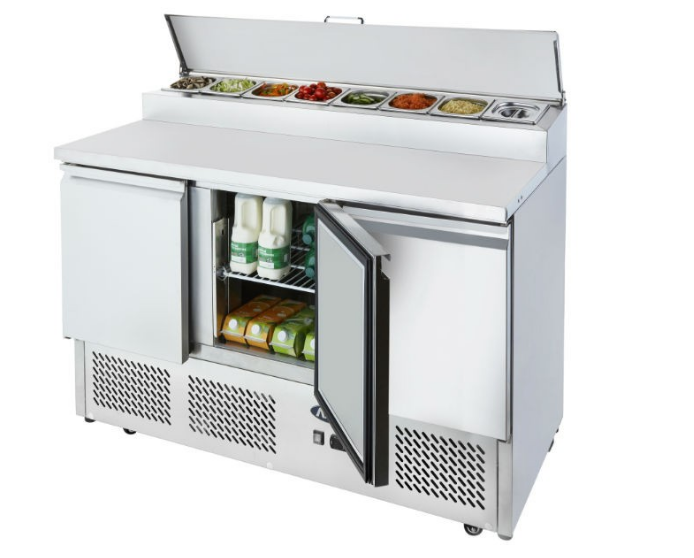 Atosa 3 Doors Open Top Saladette Fridge 1365mm