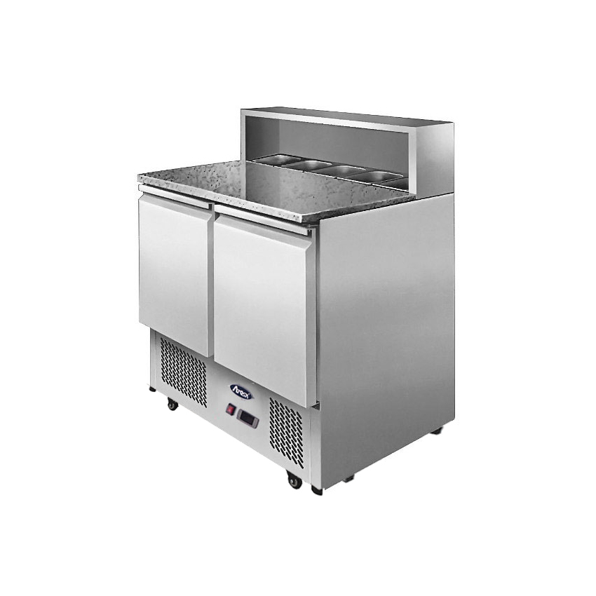 Atosa 2 Doors Pizza Table Marble Top Saladette Fridge 900mm