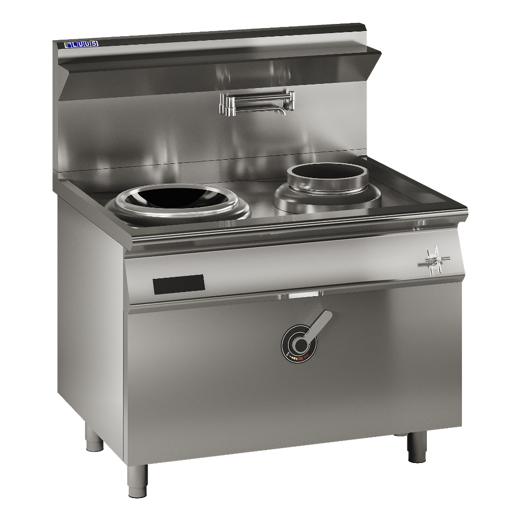 Luus Single Ring + Side Pot Large High Powered Induction Wok