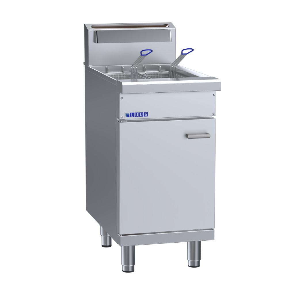 Luus Slimline 400mm 2 Basket Single V-Pan Fryer