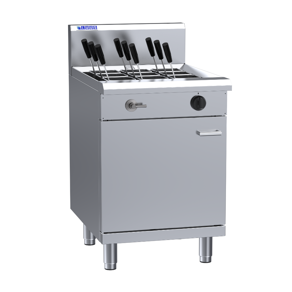 Luus 9 Basket Pasta Cooker with flame control, drain and overflow system