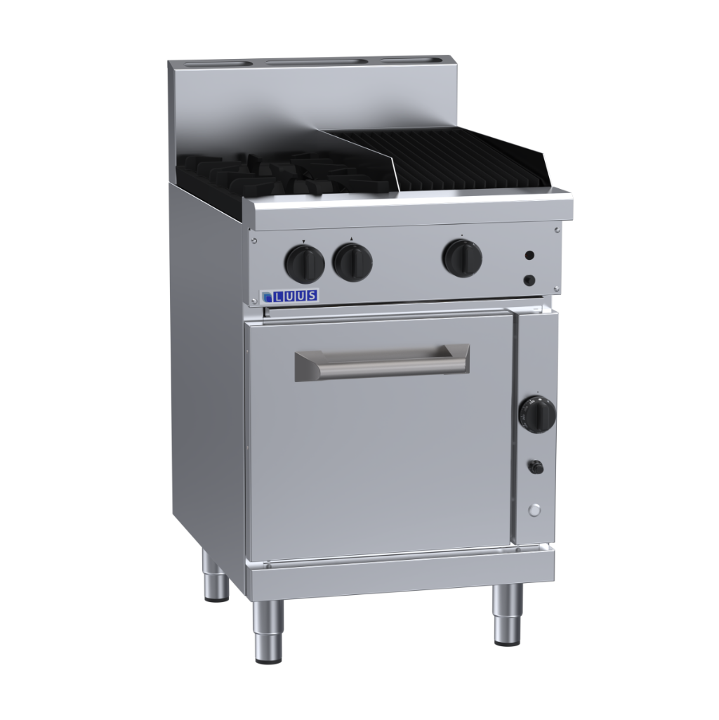 Luus 2 Burner 300mm Chargrill & Convection Oven with flame failure