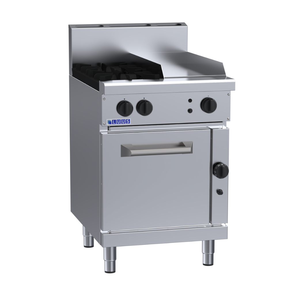 Luus 2 Burner 300mm Griddle & Static Oven with flame failure