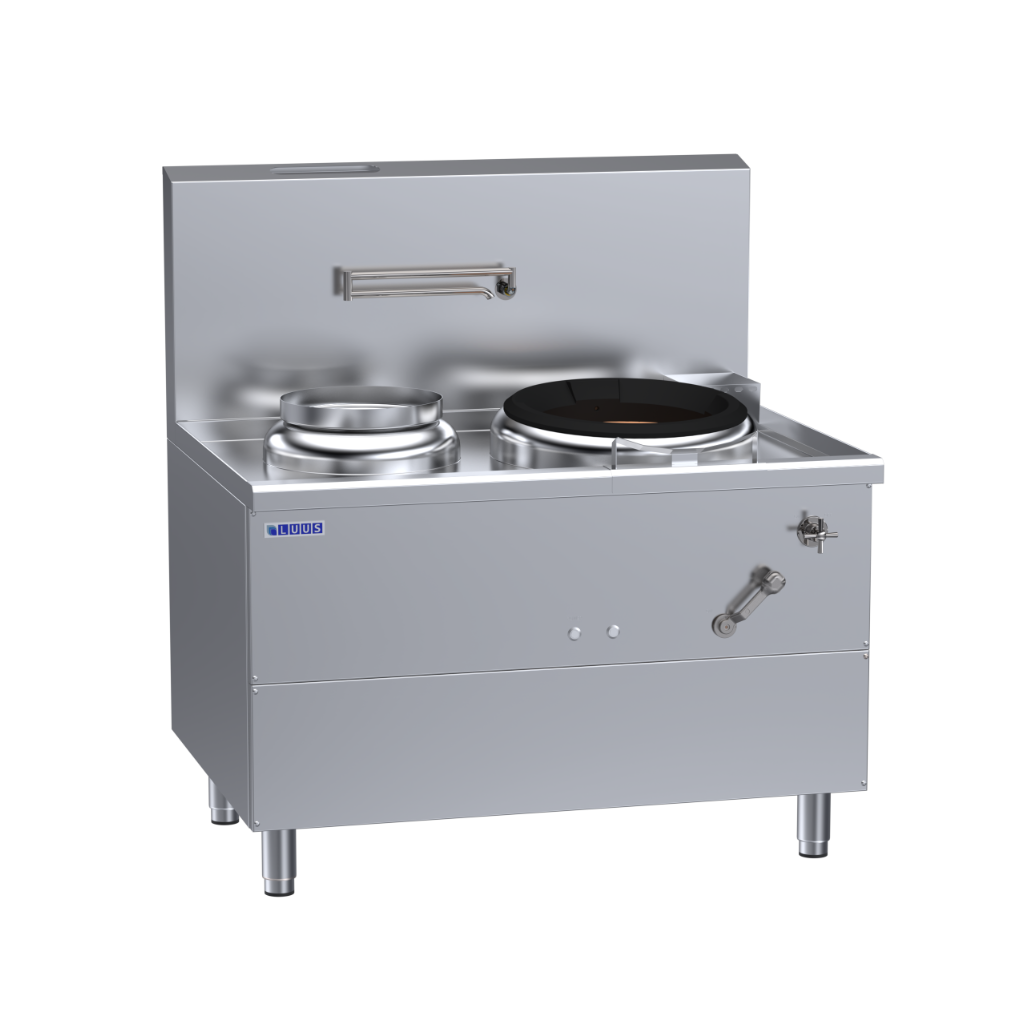 Luus 1 Air-Blast Burner & 1 LHS Pot Fo San Wok with fan, electronic ignition