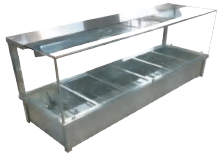 Jasper Wet Hot Food Display 2060mm BM6 Holds 6 X 1/1 Gn Pans (pans Not Included) 15 Amp