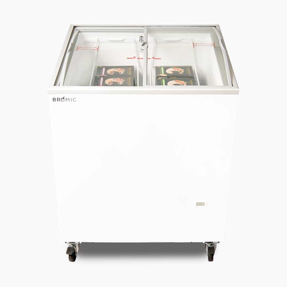 Display Chest Freezer – 176L – Curved Glass Top