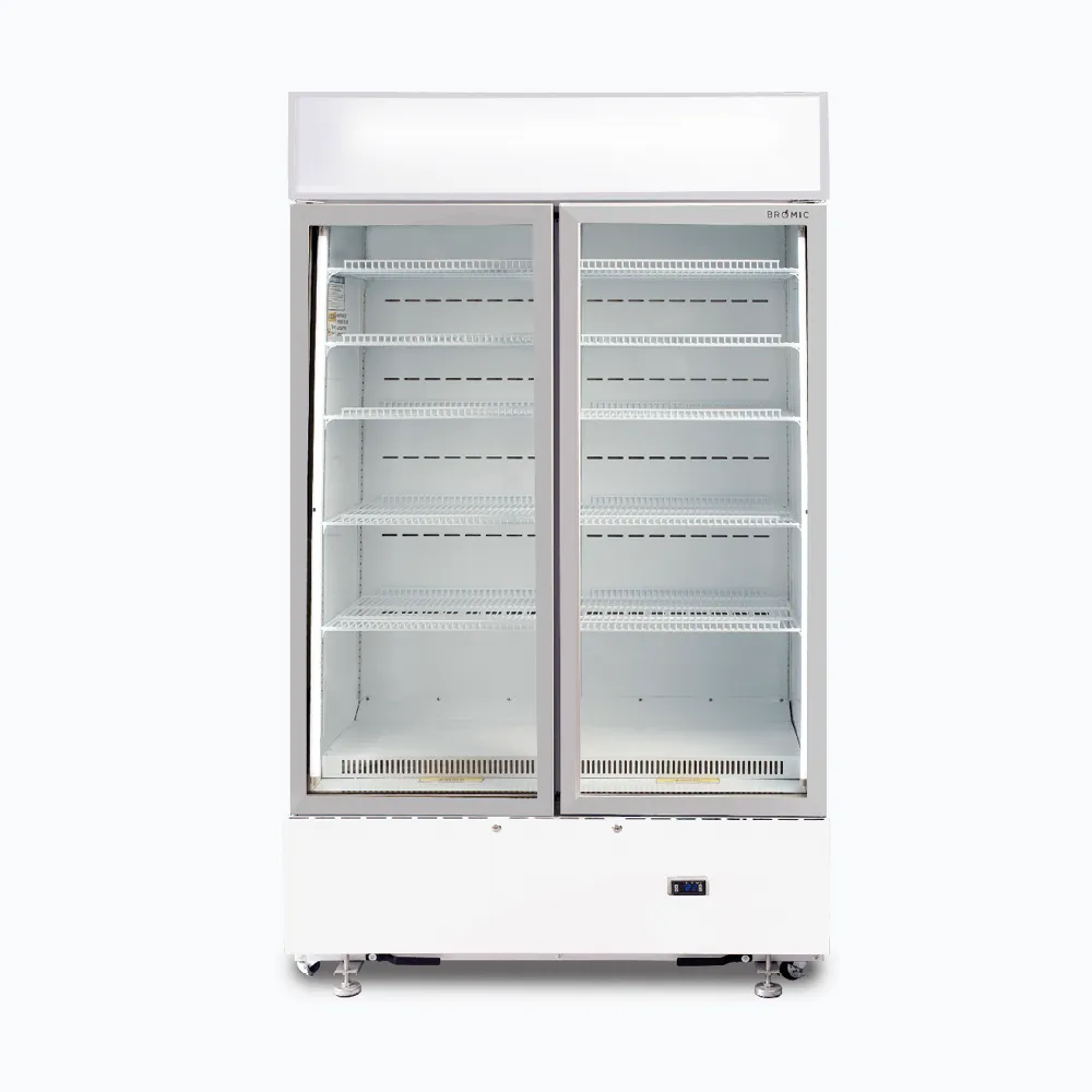 Bromic Upright Display Fridge – 960L – 2 Doors – Flat Glass – Cassette – White