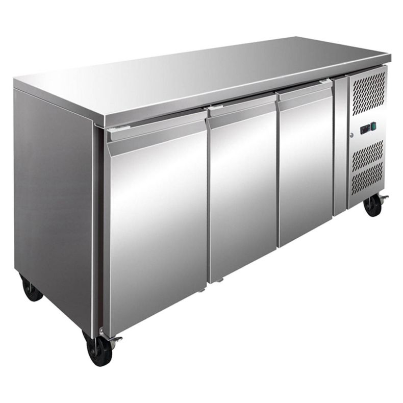 Thermaster FE3100BT S/S Three Door Bench Freezer 231L
