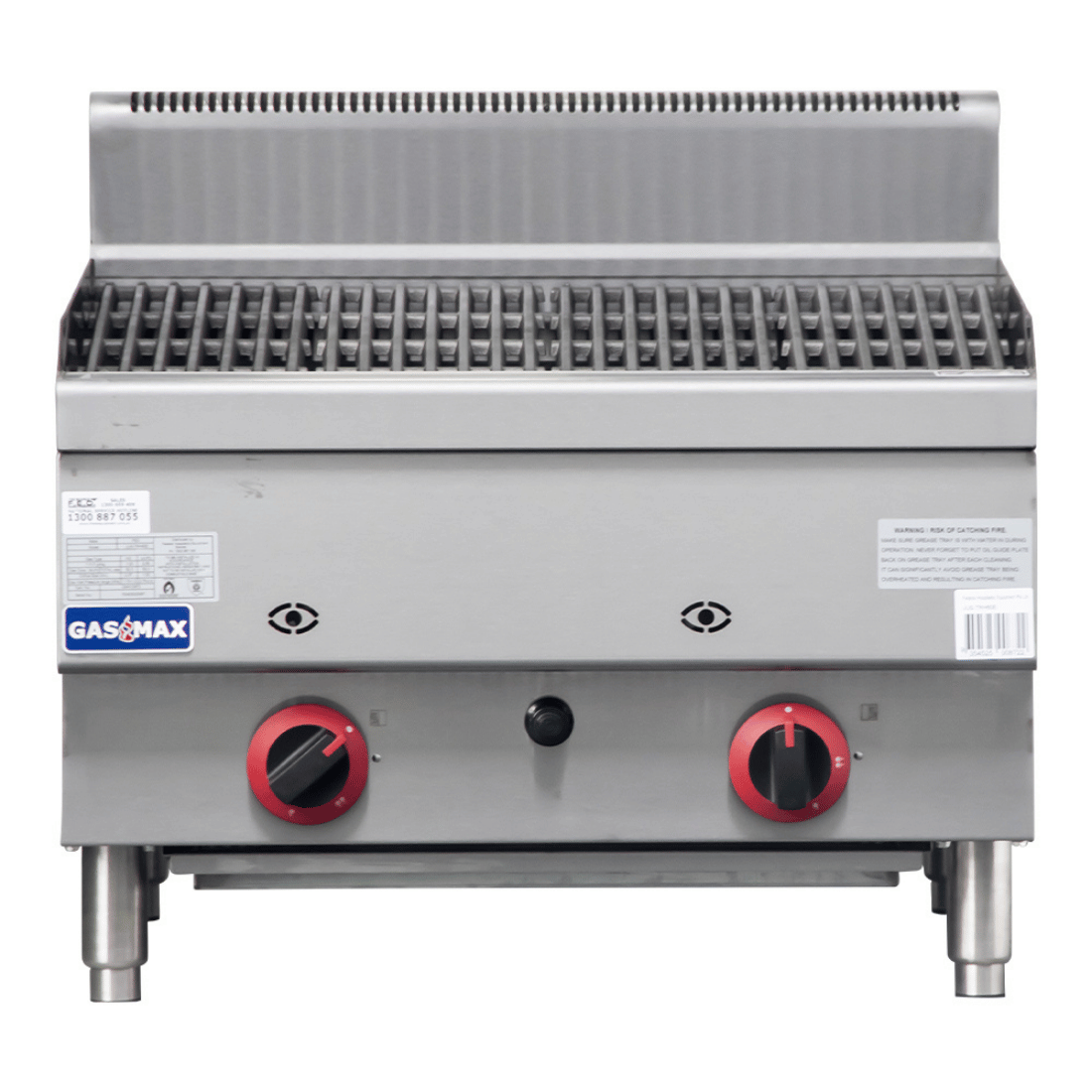 JUS-TRH60 GASMAX Benchtop 2 Burner Chargrill