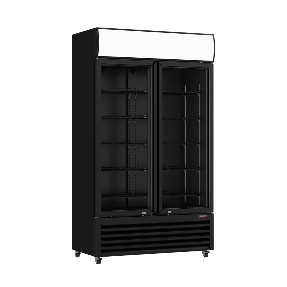 Thermaster Colourbond Upright Beverage Fridge 2 Doors Black