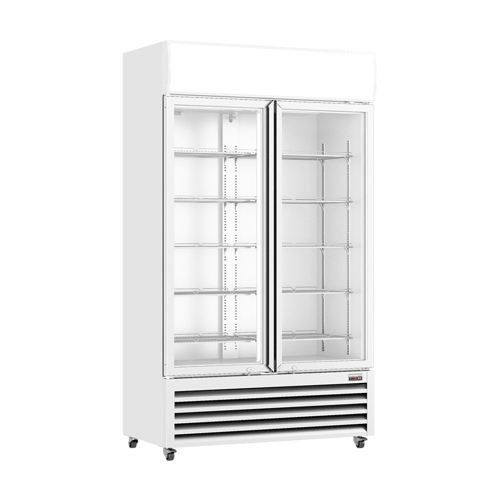 LG-1000P Large Two Glass Door Colourbond Upright Drink Fridge