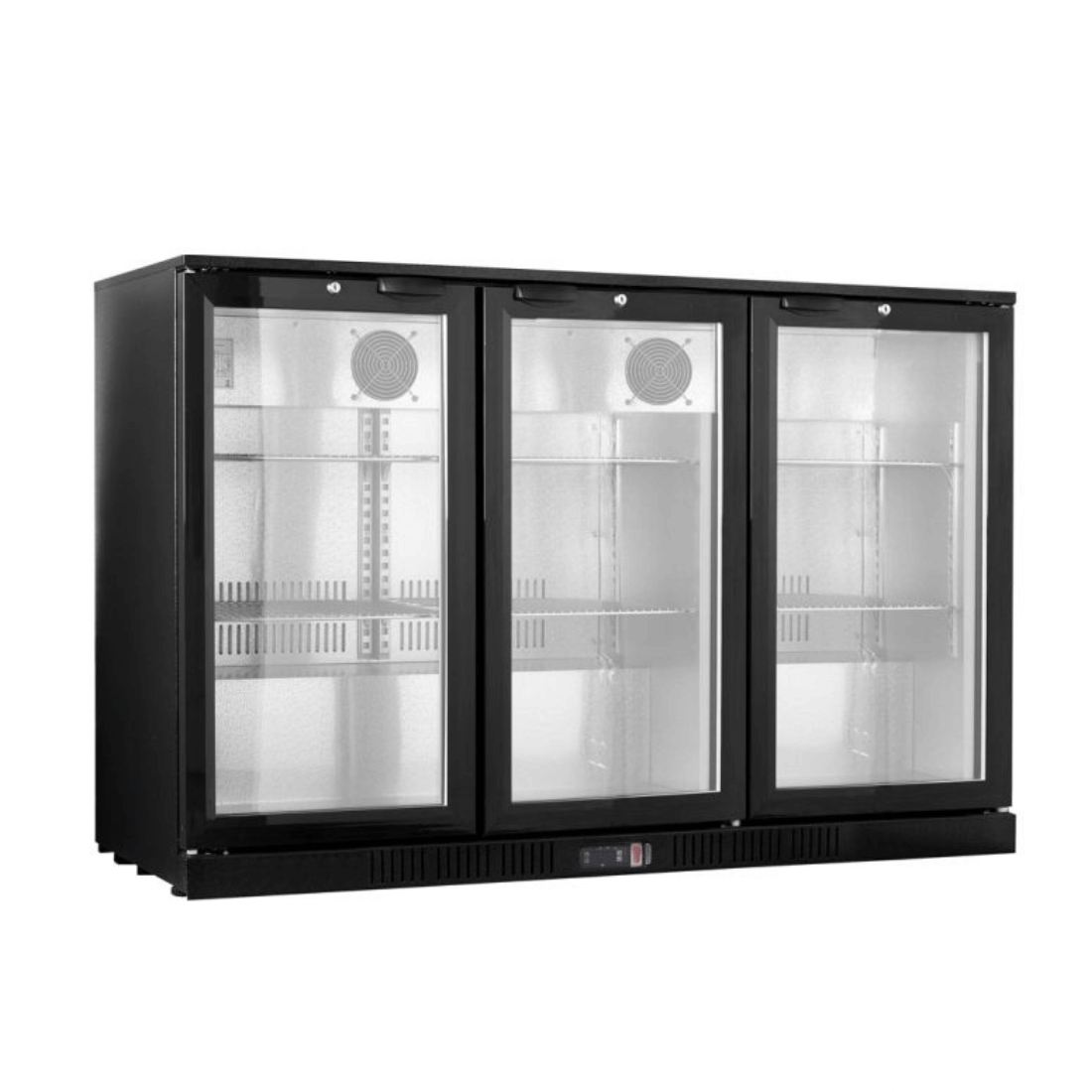 Thermaster Under Bench three Heated Glass Doors Bar Fridge/Cooler with heater switch - LG-330TD