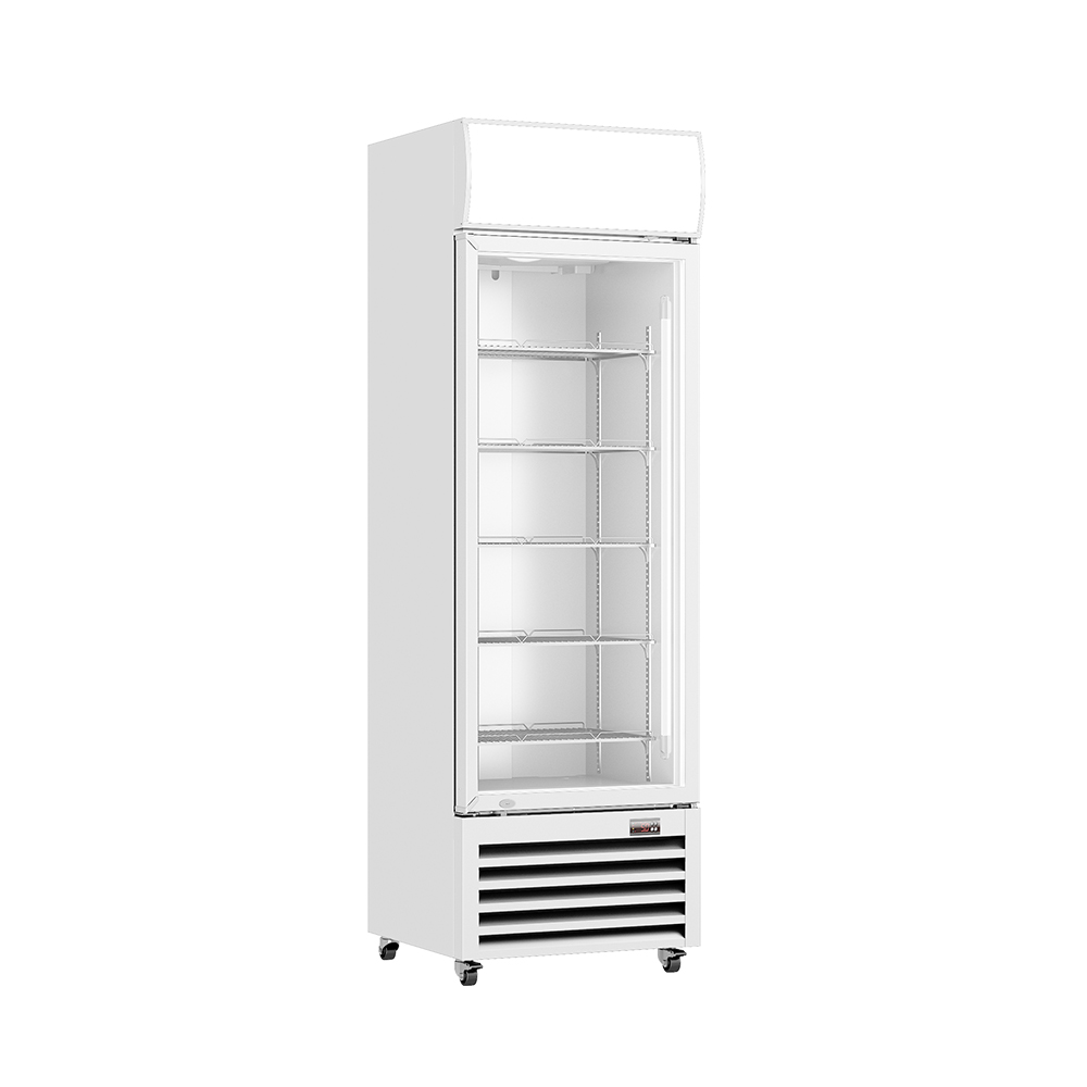 Thermaster 540L Single Glass Door Colourbond Upright Drink Fridge White