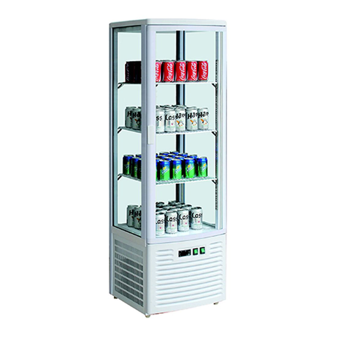 Four-sided Countertop Display Fridge Ivory-white