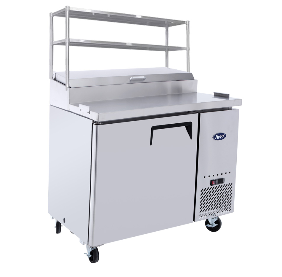 Atosa 1 Door Pizza Prep Table Fridge With Over Shelf