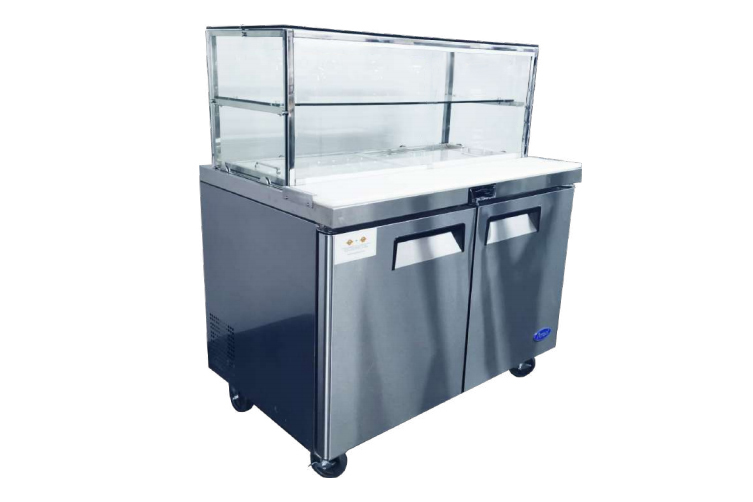 Atosa 2 Door Sandwich Bar With Glass Canopy 1225mm