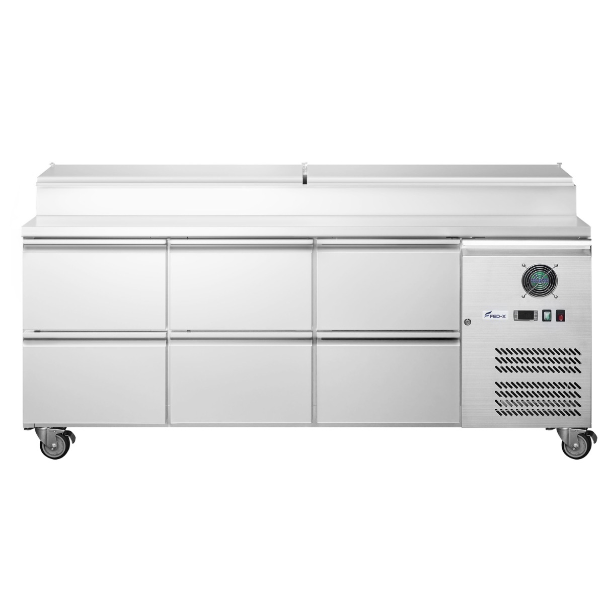 FED-X Six Drawer Salad Prep Fridge